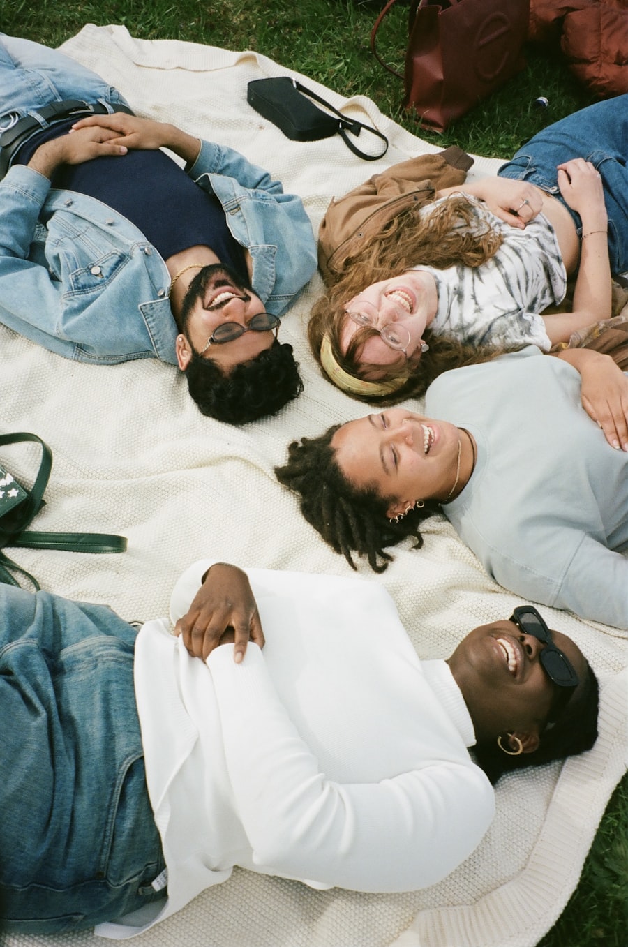 Young adults gathered in community